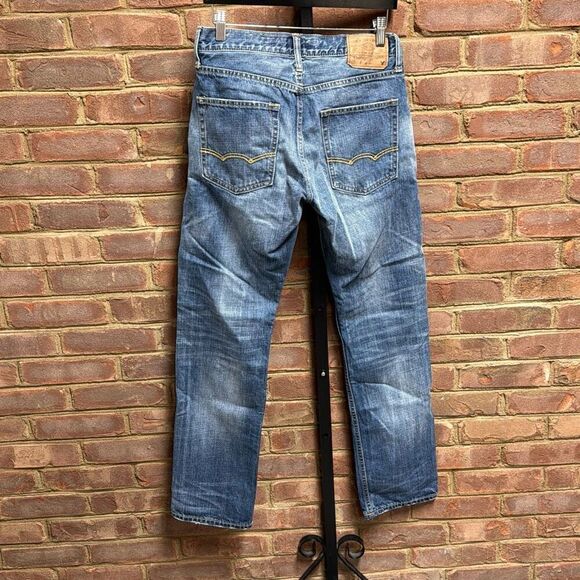 American Eagle Men’s Slim Straight Blue Jeans Size 29x32 - Picture 4 of 5